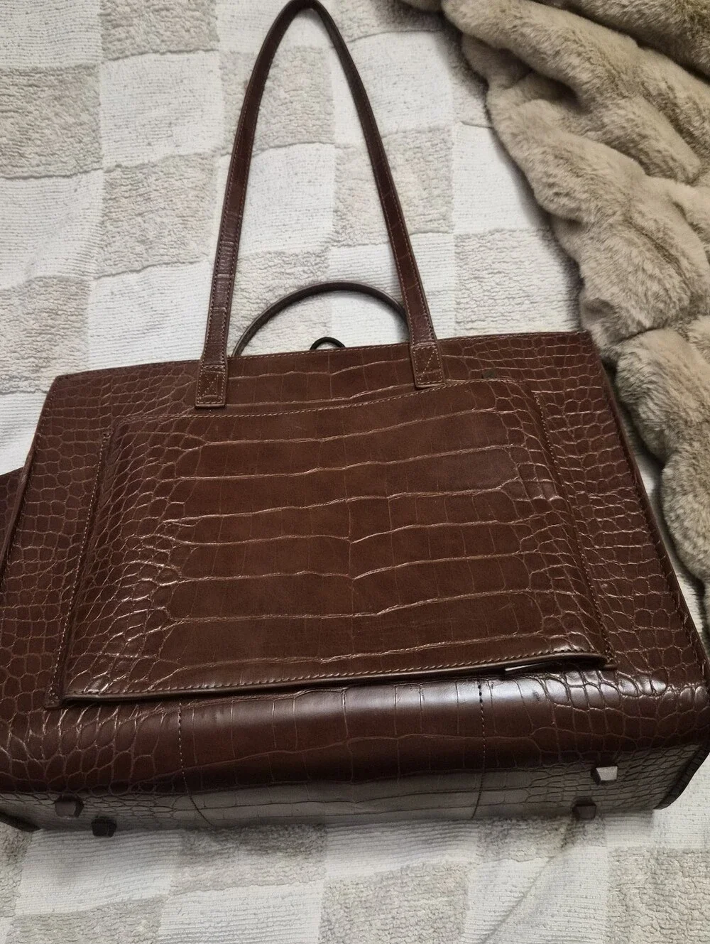 BEIS Work Tote In Maple Croc - Picture 5 of 6